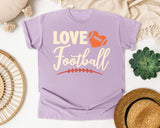 Love Football Script graphic tee in Orchid