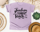 Teachers Gonna Teach Backpack graphic tee in Orchid