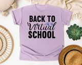 Back To Virtual School graphic tee in Orchid