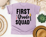 First Grade Squad Pen graphic tee in Orchid