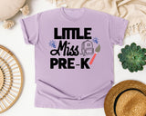 Little Miss Pre-K Paintbrush graphic tee in Orchid