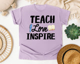 Teach Love Inspire Book graphic tee in Orchid