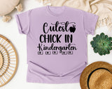 Cutest Chick In Kindergarten graphic tee in Orchid