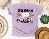 Educational Rockstar Book graphic tee in Orchid
