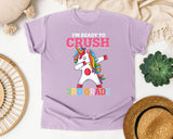 Im Ready To Crush 3rd Grade Unicorn graphic tee in Orchid
