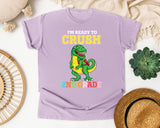 Im Ready To Crush 2nd Grade Dino graphic tee in Orchid