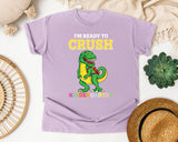 Im Ready To Crush Kindergarten Dino graphic tee in Orchid