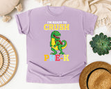 Im Ready To Crush Pre-K Dino graphic tee in Orchid