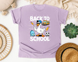 Back To School Goose Soccer graphic tee in Orchid