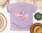 Welcome Back To School Neon graphic tee in Orchid
