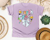 Fourth Grade Paper Bow graphic tee in Orchid