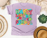 Happy Last Day Of School Bright graphic tee in Orchid