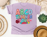 ABCD Teacher Tour Marquee graphic tee in Orchid