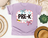 Pre-K Scallop Bow graphic tee in Orchid