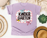 Kindergarten Scallop Bow graphic tee in Orchid