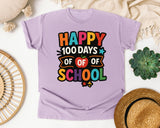 Happy 100 Days Of Of Of School graphic tee in Orchid