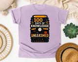 100 Days Of Knowledge Unleashed graphic tee in Orchid