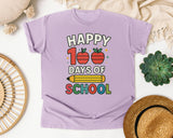 Happy 100 Days Of School Apples graphic tee in Orchid