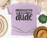 Kindergarten Dude White graphic tee in Orchid