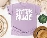 Kindergarten Dude White 2 graphic tee in Orchid