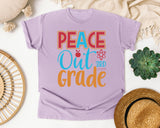 Peace Out 3rd Grade Orange graphic tee in Orchid