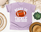 Ready To Tackle Third Grade White graphic tee in Orchid