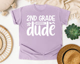 2nd Grade Dude White 2 graphic tee in Orchid
