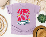 After A While Alligator graphic tee in Orchid