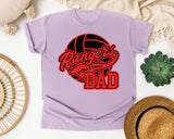 Rangers Volleyball Dad graphic tee in Orchid