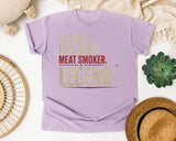 Father Husband Meat Smoker Legend Pink graphic tee in Orchid