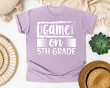 Game On 5th Grade White graphic tee in Orchid