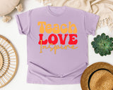 Teach Love Inspire Retro graphic tee in Orchid