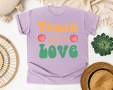 Teach With Love graphic tee in Orchid