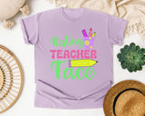 Resting Teacher Face graphic tee in Orchid