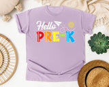 Hello Pre-K graphic tee in Orchid