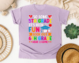 So Long Fifth Grade Look Out Sixth Grade graphic tee in Orchid