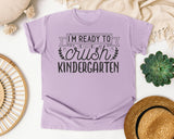 I'm Ready To Crush Kindergarten Grey graphic tee in Orchid