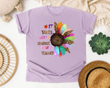 It Takes A Lot Of Sparkle To Be A Teacher graphic tee in Orchid
