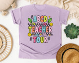 ABCD Teacher Tour Graphic Tee graphic tee in Orchid