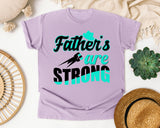Fathers Are Strong White 2 graphic tee in Orchid