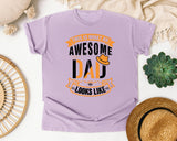 This Is What An Awesome Dad Looks Like Black graphic tee in Orchid
