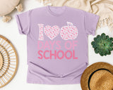 100 Days Of School Pink Apple Graphic Tee graphic tee in Orchid