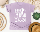 Best Dad By Par White 2 graphic tee in Orchid