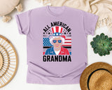 All American Grandma Grey graphic tee in Orchid