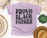Proud Black Father White 2 graphic tee in Orchid