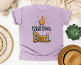 Well Done Dad Grey graphic tee in Orchid