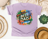 Best Dad Grey graphic tee in Orchid