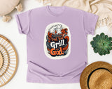 Dad Bod Grill God Brown 2 graphic tee in Orchid