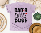 Dad's Little Dude graphic tee in Orchid
