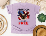 Freedom Is Not Free Black 2 graphic tee in Orchid